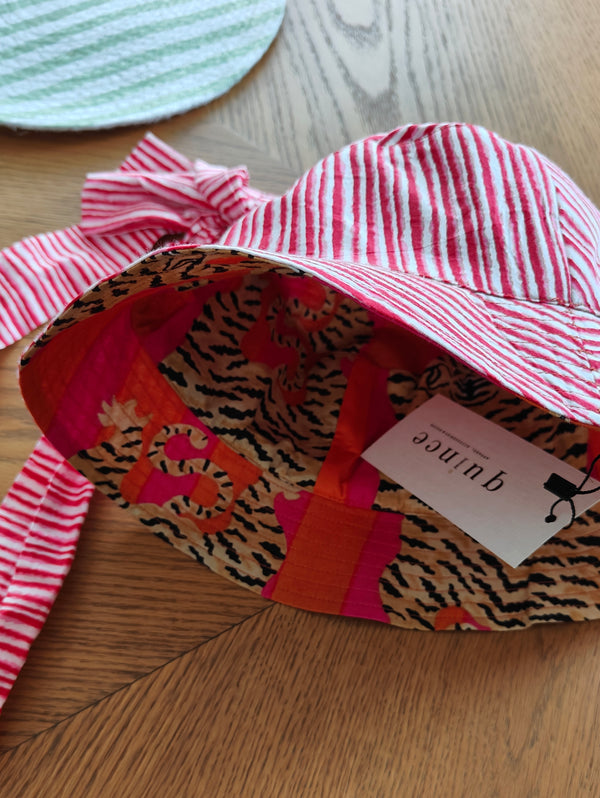 Tiger Fuchsia Orange Reversible Bucket Hat