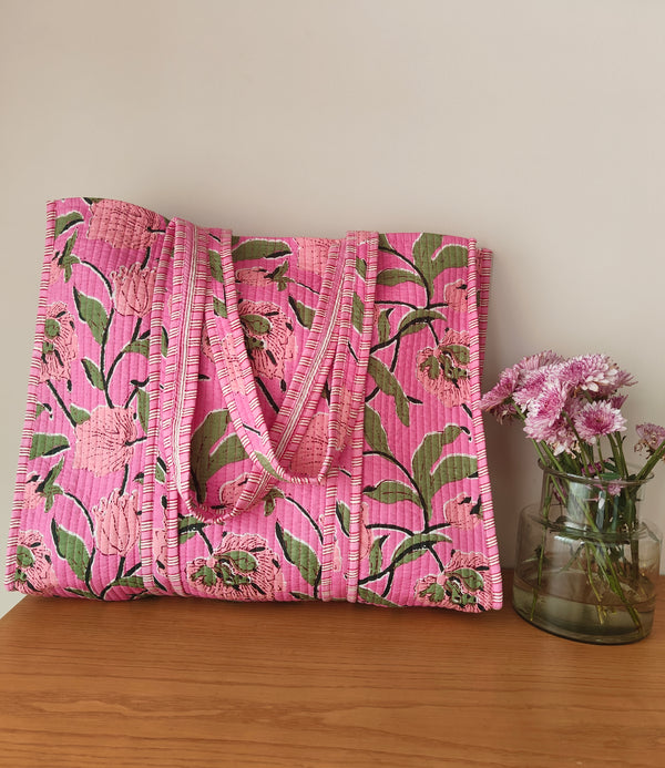 High on Hibiscus Pink Tote