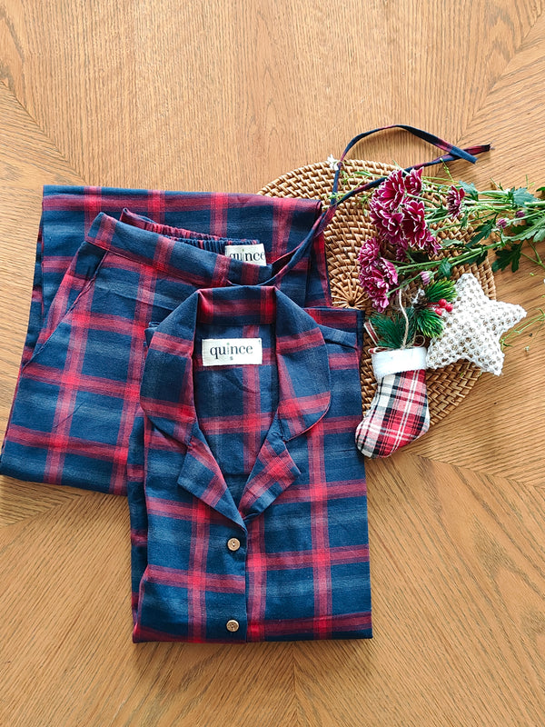 Vintage Plaid Flannel Lounge Set