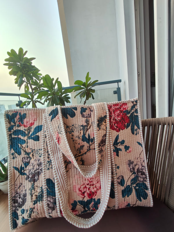 Botanic Bae Tote - Peach