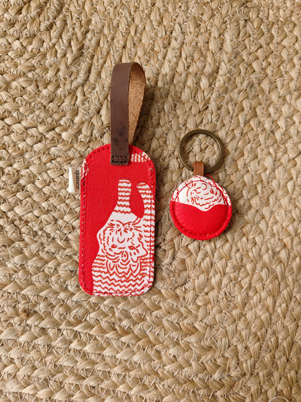 Tiger Blaze- Luggage Tag & Key Chain Combo(Set of 2)