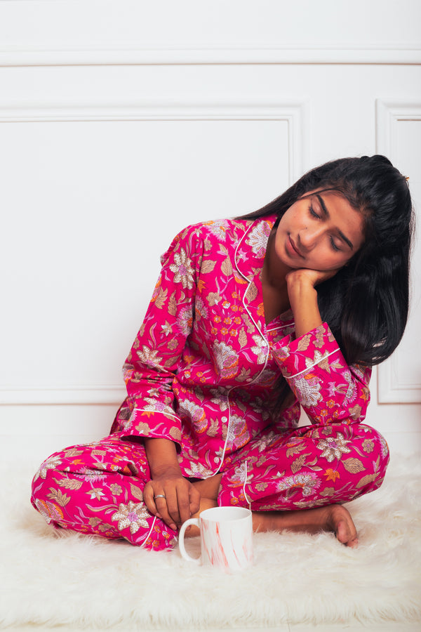 Pink Parfait Pj Set (With Matching Scrunchy)